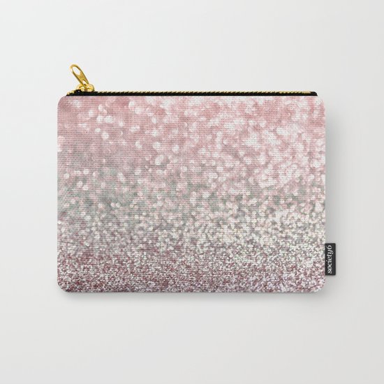 Girly Pink Snowfall Carry-All Pouch