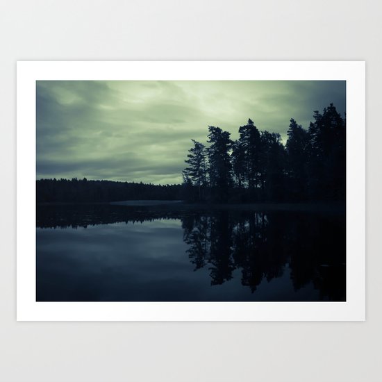 Lake by Night Art Print