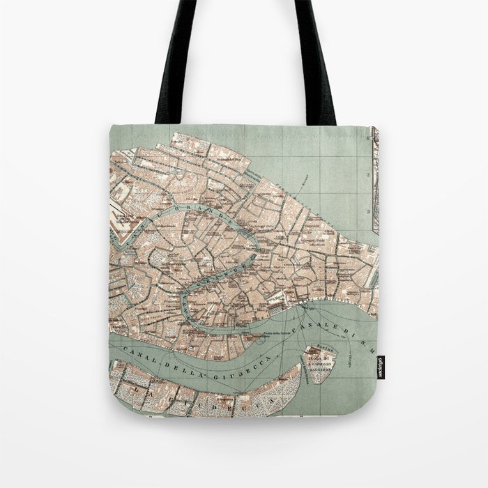 Venezia - 1886 vintage pictorial map  Tote Bag
