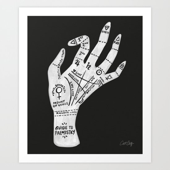 Palm Reading Art Print by Cat Coquillette | Society6 Palm Reading Art Print by Cat Coquillette | Society6