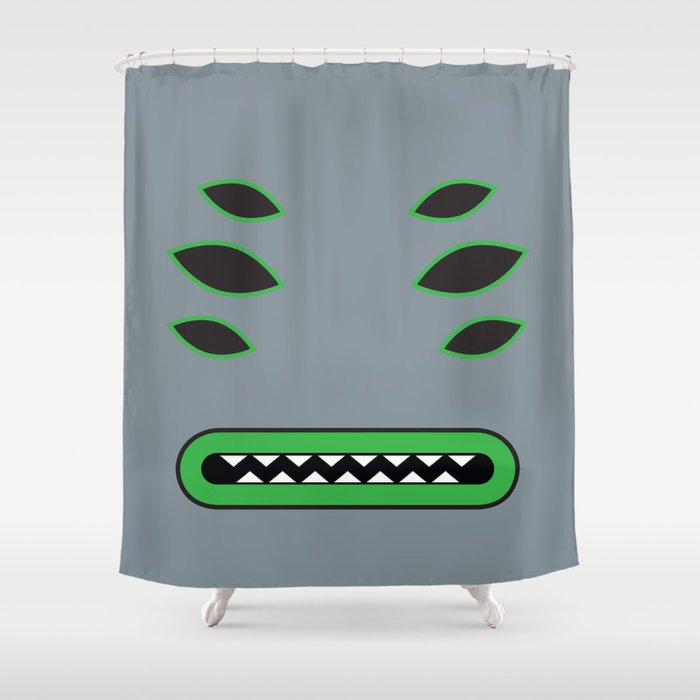 Evil Grey 2 Shower Curtain