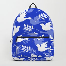 Hanukkah Doves Of Peace Pattern With Olive Branches Backpack