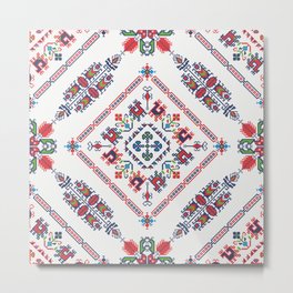  Bulgarian embroidery pattern Metal Print | Carpet, Banner, Embroiderypattern, Covering, Background, Decorativeelement, Abstract, Culture, Design, Ethnic 