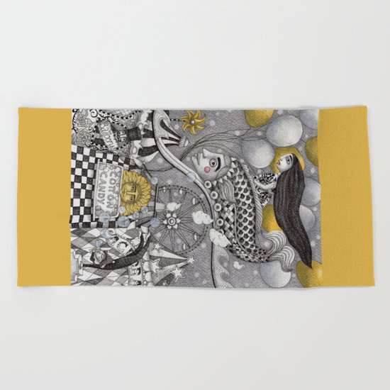 Roller Coaster Ride Beach Towel