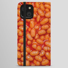 Baked Beans in Red Tomato Sauce Food Pattern  iPhone Wallet Case
