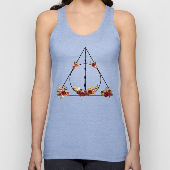 Deathly Hallows in Red and Gold Tank Top
