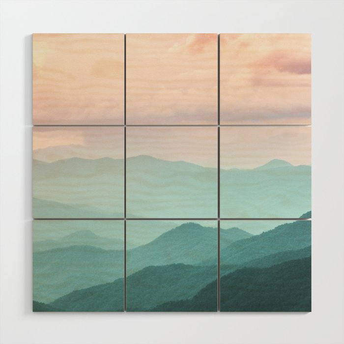 Smoky Mountain National Park Sunset Layers II - Nature Photography Wood Wall Art