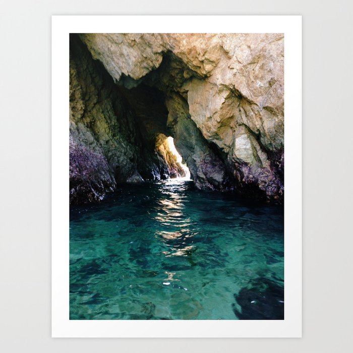 Colorful Ocean Cave Art Print