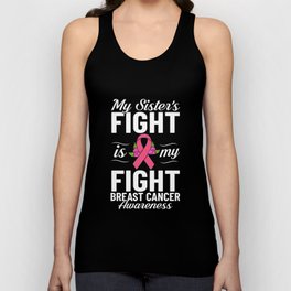 Breast Cancer Ribbon Awareness Pink Quote Unisex Tank Top