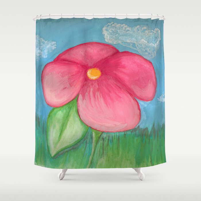 Big Pink Bloom Shower Curtain