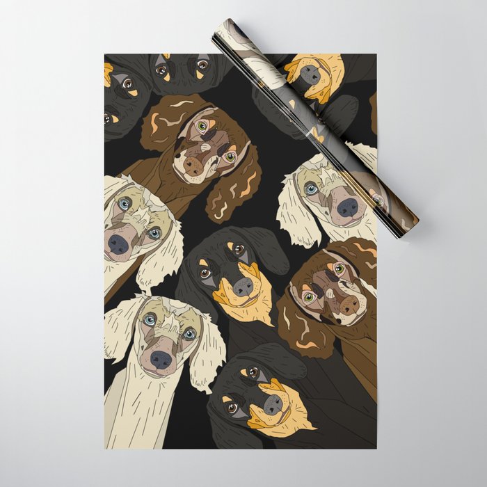 Triple Doxies Wrapping Paper