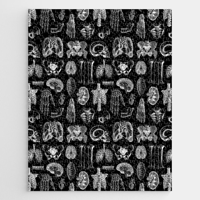 Human Anatomy Black & White Jigsaw Puzzle
