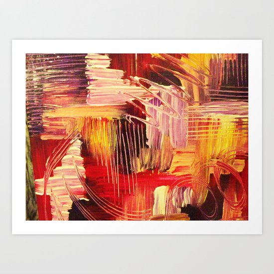 RHAPSODY IN MAGENTA- Beautiful BOLD Modern Abstract Wild Acrylic Painting Crimson Hot Pink Purple Art Print