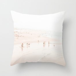 At The Beach (ten) - minimal beach series - ocean sea photography by Ingrid Beddoes Throw Pillow