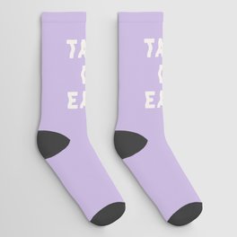 Take It Easy Lavender Socks