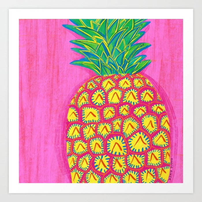 Tropical Pineapple Art Print