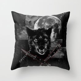 Hungry knights Throw Pillow