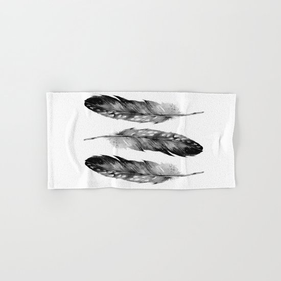 Three Feathers Black And White II Hand & Bath Towel