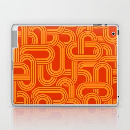 Retro Orange Rainbow Maze Laptop Skin