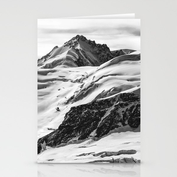 Jungfraujoch Black and White Stationery Cards