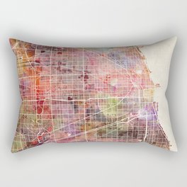 Chicago map Rectangular Pillow