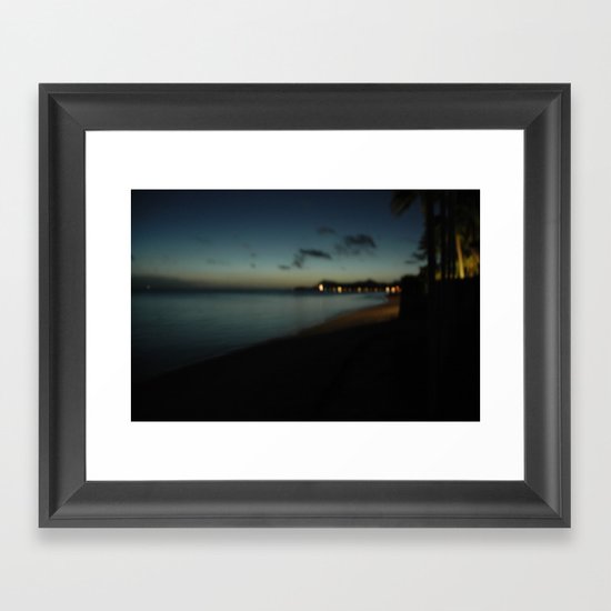 bora bora blue Framed Art Print