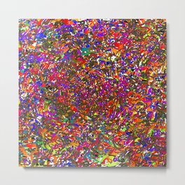 Rainbow Stained Glass Prism Kaleidoscope Potpourri Confetti Piñata Fireworks Metal Print