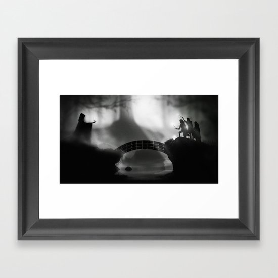 "But Death was cunning" Deathly Hallows Framed Art Print