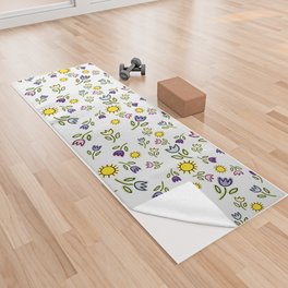 Silly Flowers & Suns Yoga Towel