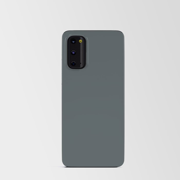 Dark Artic Blue Gray Solid Color PPG Mysterious PPG1037-6 - All One Single Shade Hue Colour Android Card Case