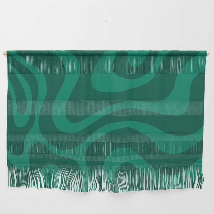 Warped Swirl Marble Pattern (emerald green) Wall Hanging