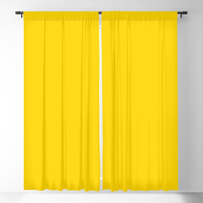 Freesia Yellow Sunshine Pastel Solid Color Block Spring Summer Blackout Curtain