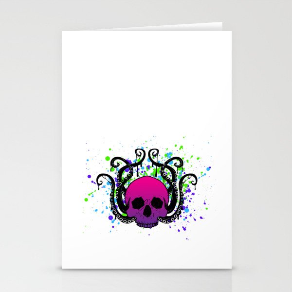 Octopus Skull Stationery Cards