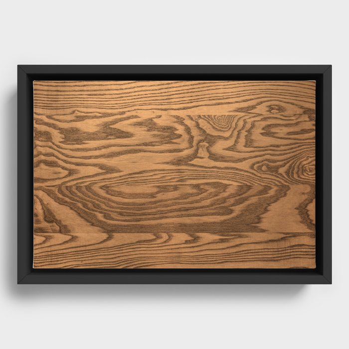 Wood, heavily grained wood grain Framed Canvas