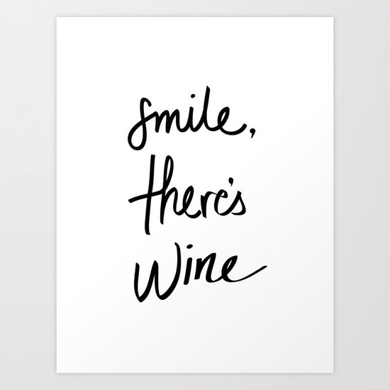 Smile - Wine Art Print