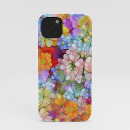 Rainbow Flower Shower iPhone Case | Photo, Pattern, Hippie, Vintage, Color, Digital Manipulation, Happy, Joy, Love, Abstract 