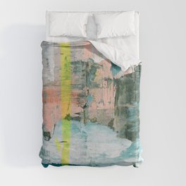 City Walls: a vibrant abstract mixed media painting Duvet Cover