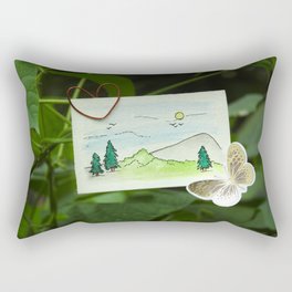 Watercolour painting of nature Rectangular Pillow