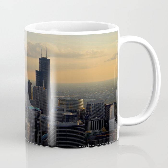 The Skyline at Dusk: From the Hancock (Chicago Architecture Collection) Coffee Mug