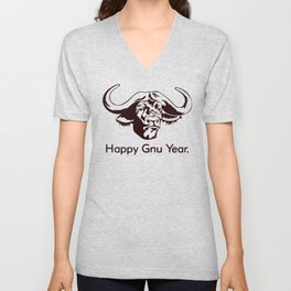 Happy Gnu Year V Neck T Shirt