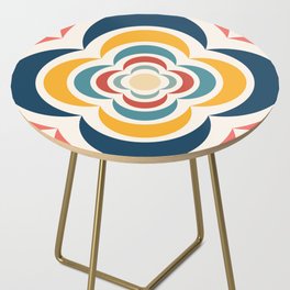 Floral Abstract Shapes 14 in Summer Shades Side Table