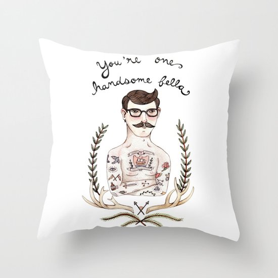 Handsome Fellow Throw Pillow