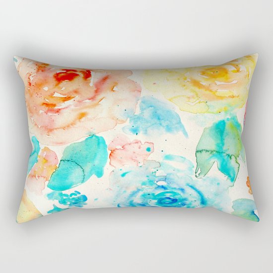 Abstract Flowers 04 Rectangular Pillow