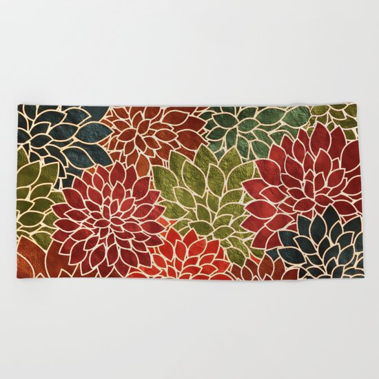 Floral Abstract 7 Beach Towel