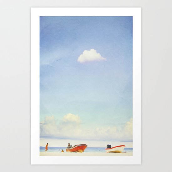 Lonely Skies - Playa del Carmen Art Print