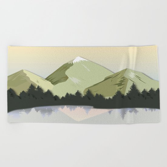 Night Mountains No. 20 Beach Towel