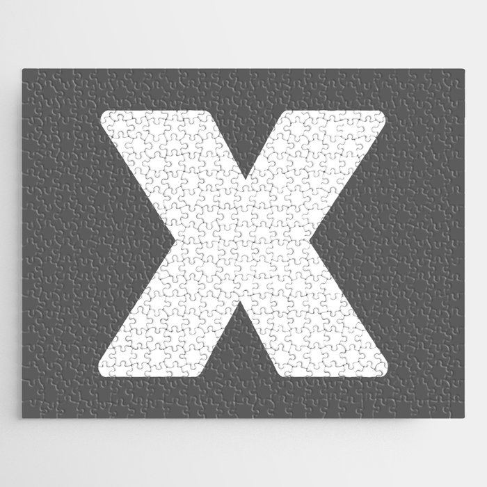 X (White & Grey Letter) Jigsaw Puzzle
