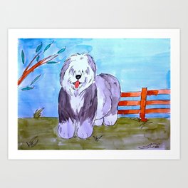 Old English Sheepdog Art Print