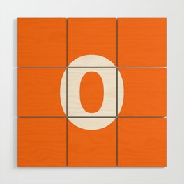 letter O (White & Orange) Wood Wall Art