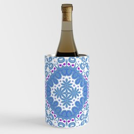 Ceramic tiles azulejo portugal. Original design. Vintage seamless pattern arabesque.  Wine Chiller